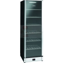 Smeg SCV115  Wine Cooler in Gloss Black and St/steel with Glass Door